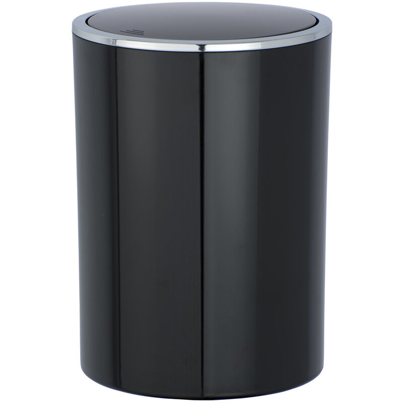 

Cubo de basura con tapa oscilante papelera baño cocina Inca negro 5 L - Wenko