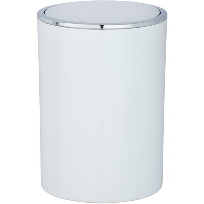 

Cubo de basura con tapa oscilante papelera baño cocina Inca blanco 5 L - Wenko
