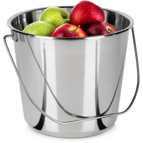 Cubo de acero inoxidable para alimentos de 8 litros