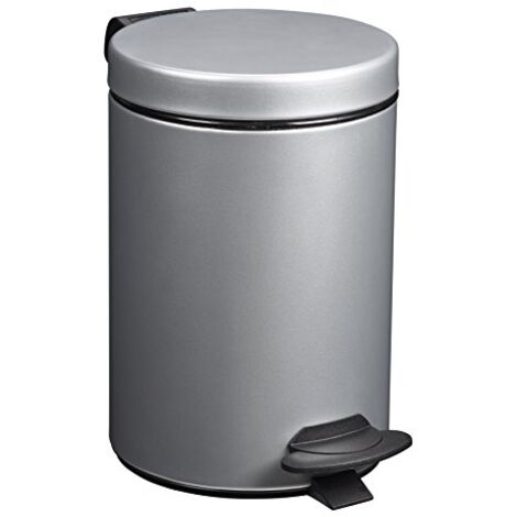 Cubo de baño de 3 L - Cyjeu gris metálico - Ruiseñor