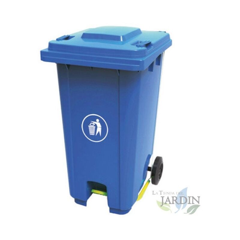 

Cubo de basura 120 litros azul 56x48x93 cm