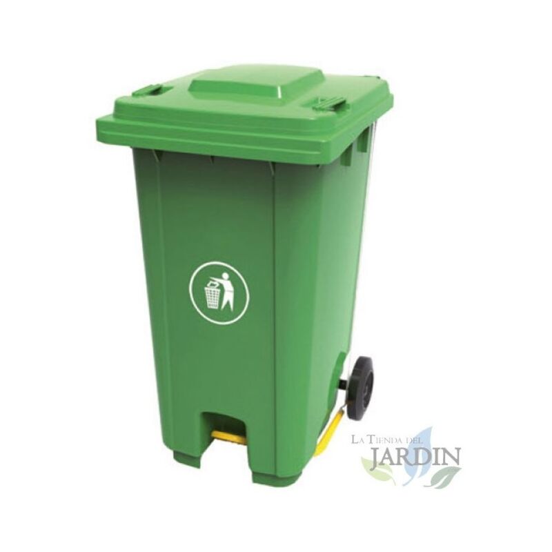 

Cubo de basura 120 litros verde 56x48x93 cm