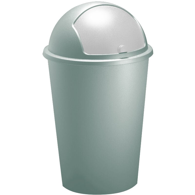 

Cubo de basura cesto de desechos con tapa corredera 50L Papelera Basurero Verde menta - Verde menta - Deuba