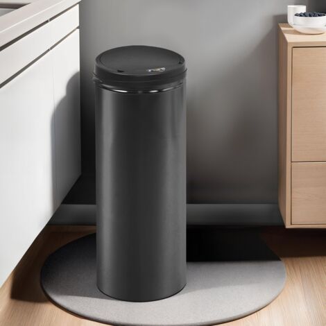 Cubo de basura automático 50L negro sin contacto con sensor de movimiento