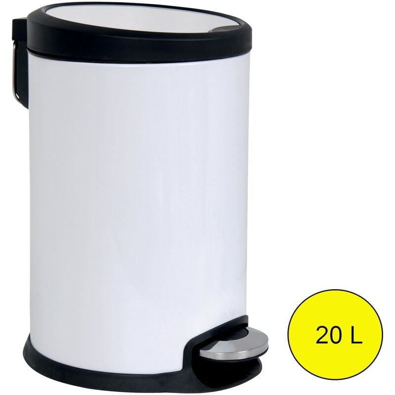 

Cubo De Basura Blanco 20 L,Cierre Lento