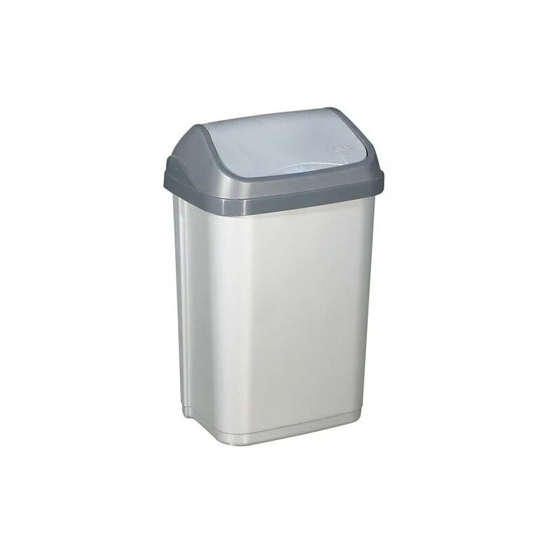 

Papelera con tapa basculante 25 litros, 45x33x20 cm, gris