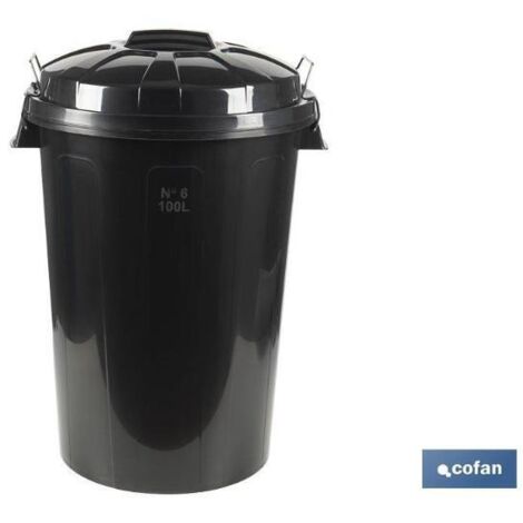 CUBO DE BASURA CON ASAS METÁLICAS 100 L