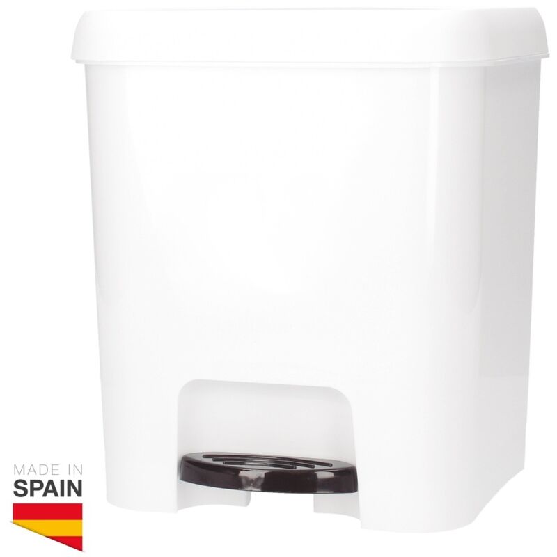 

Cubo de basura con pedal 7L Blanco - Retráctil 6uds