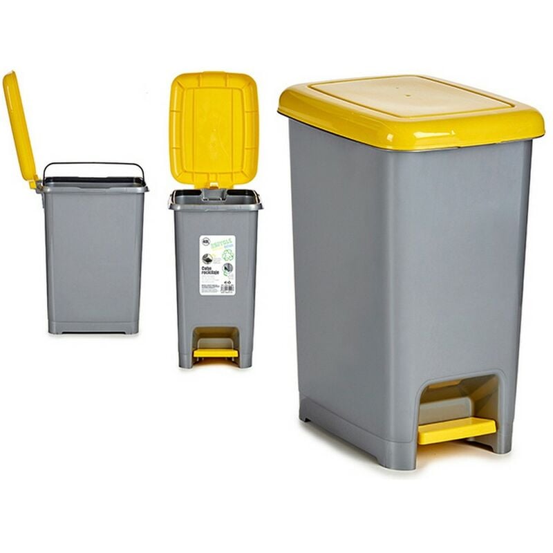 

BHD - Cubo de Basura con Pedal Amarillo Plástico 40 L (31 x 55,5 x 42,5 cm)