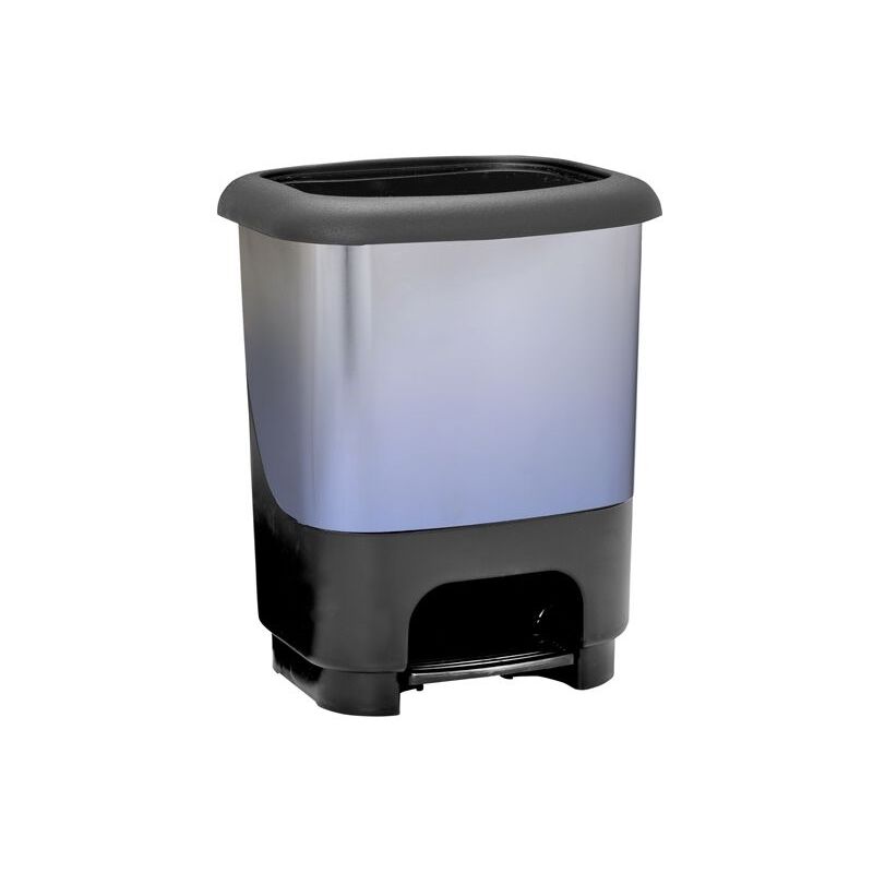 

Cubo de basura con pedal Class 10 litros en color azul y negro metalizado