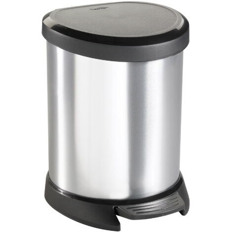 Cubo de basura con pedal DECOBIN  semicircular  capacidad 5 l 
