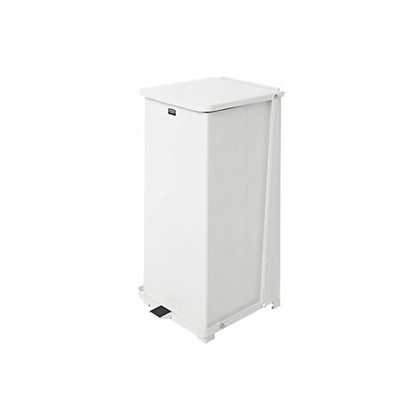 Cubo de basura con pedal Defenders®  capacidad 49 l  blanco