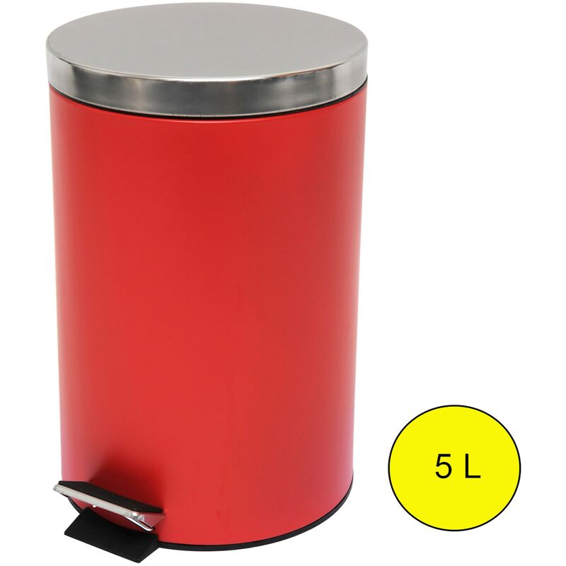 

Cubo Pedal Metalico 5L Rojo