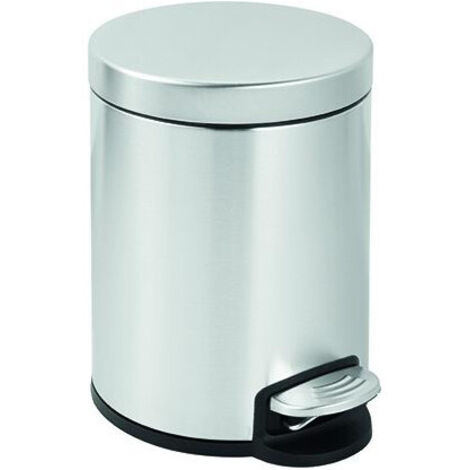 Cubo de basura con pedal Vigor, inox, 5 litros, 20x28 cm