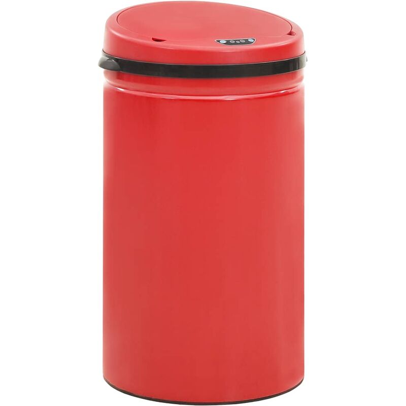 

Cubo de basura con sensor automático 50 L acero al carbono rojo - Rojo - Vidaxl