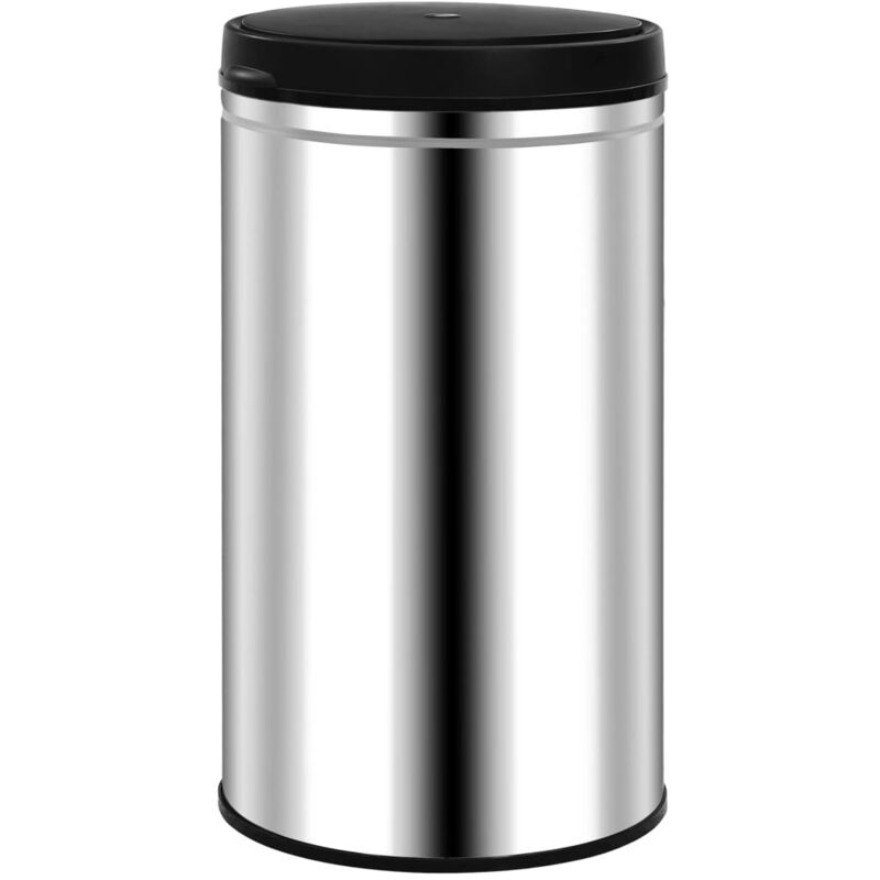 

Cubo de basura con sensor automático 60 L acero inoxidable - Plateado - Vidaxl