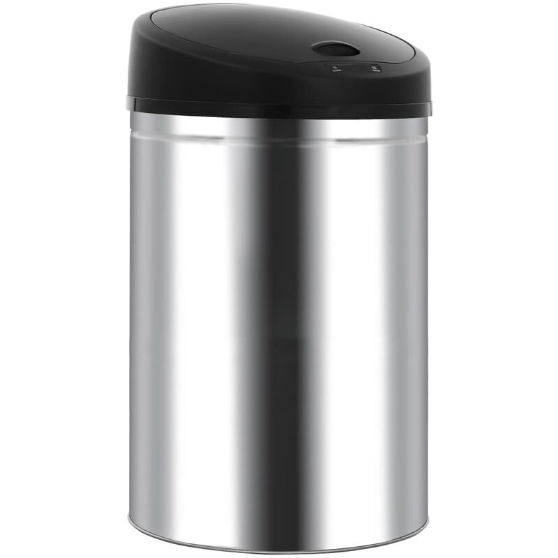 

vidaXL Cubo de basura con sensor automático acero inoxidable 52 L - Plateado