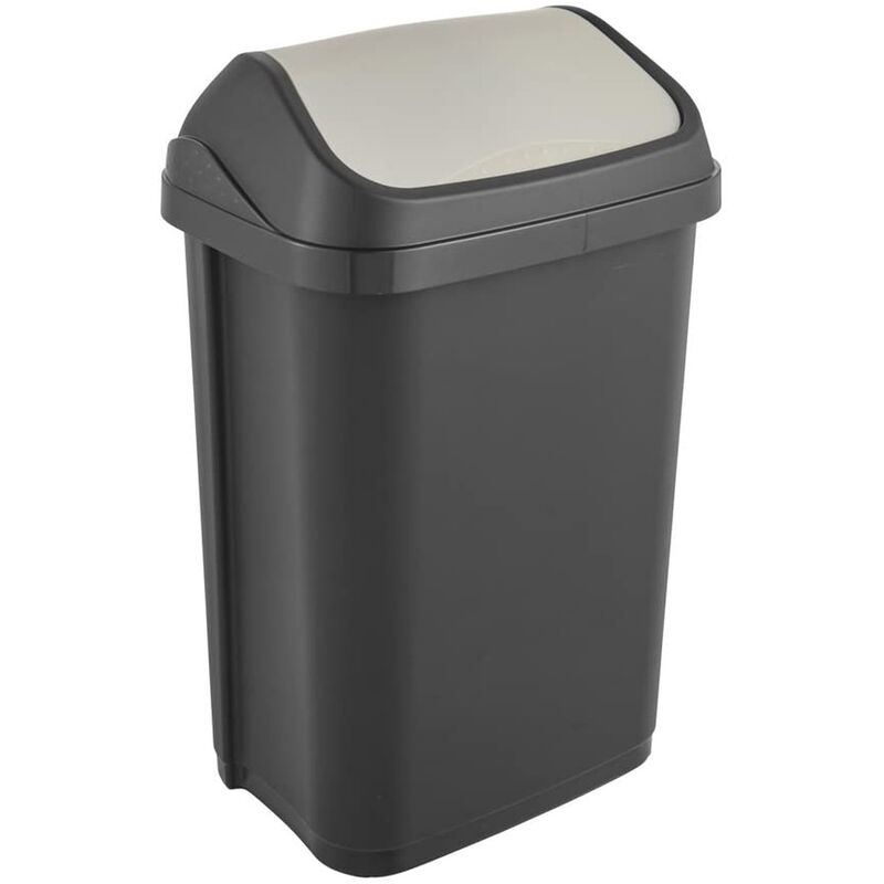 

Keeeper - Cubo de Basura con Tapa Basculante, 25 l, Swantje, Gris grafito