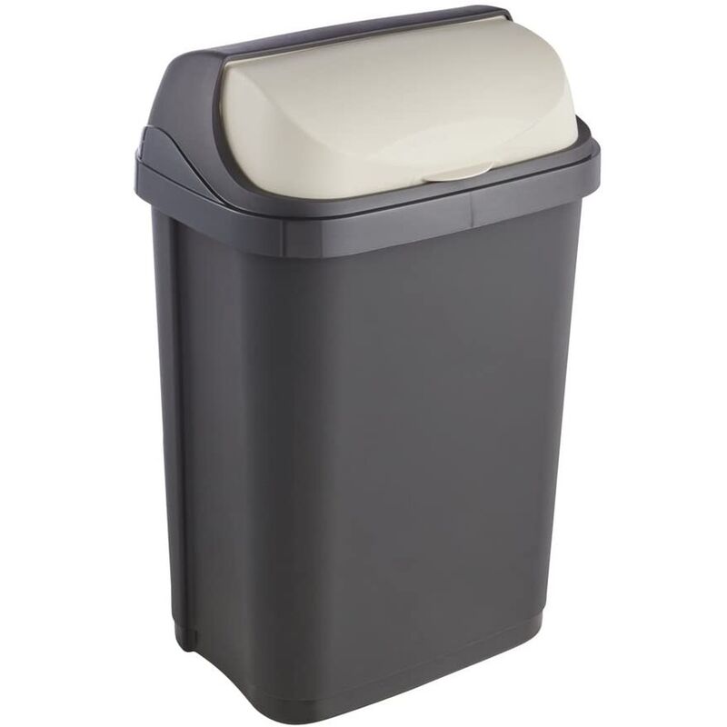 

Keeeper - Cubo de Basura con Tapa Deslizante, 10 l, Rasmus, Gris grafito