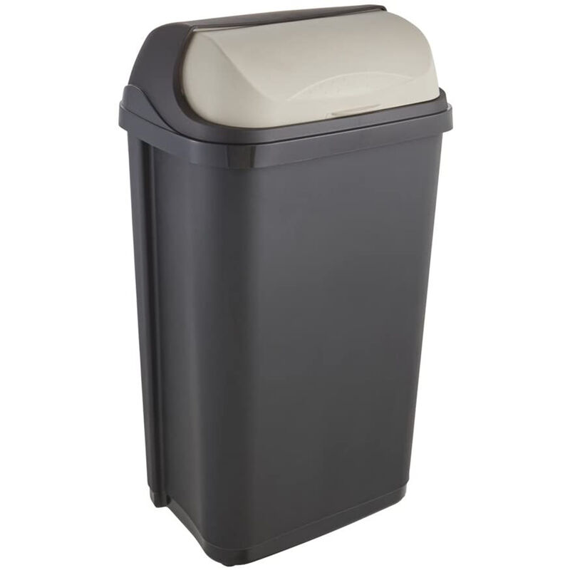 

Keeeper - Cubo de Basura con Tapa Deslizante, 50 l, Rasmus, Gris grafito