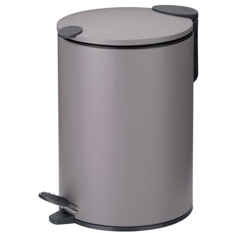 Cubo de basura de 3 L, gris claro - mate - Kela
