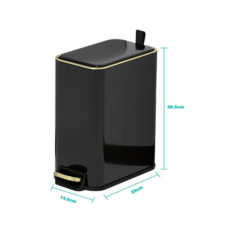Cubo de basura de acero inoxidable con Pedal de pie,