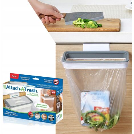 Cubo de basura de cocina 3 en 1 gris