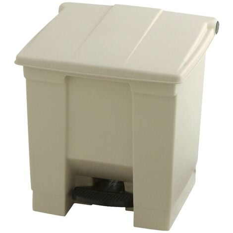 Cubo de basura de pedal clásico 30 litros beige Rubbermaid
