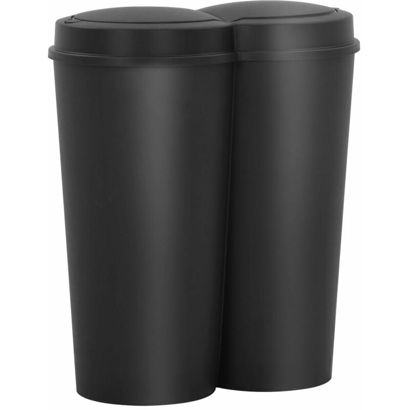 

Cubo de basura doble negro 50 L