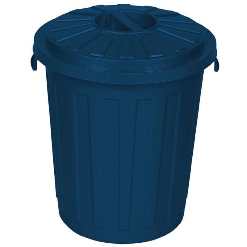 

Cubo de basura ECO / papelera polivalente con tapa cerrable, Grande, Plástico resistente (PP), 23 l, Mats, Azul