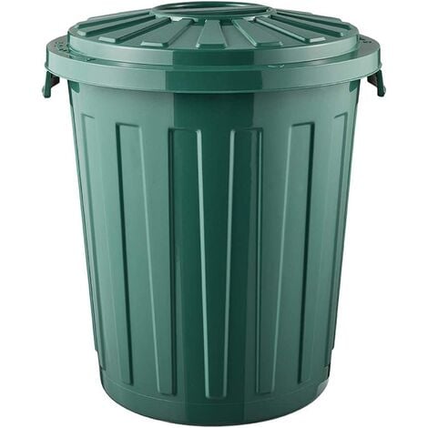 Cubo de basura ECO / papelera polivalente con tapa cerrable, Grande, Plástico resistente (PP), 23 l, Mats, Verde - Verde