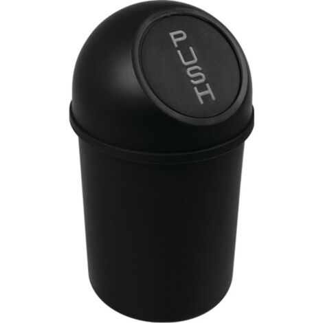 Cubo de basura H375xØ214mm 6l negro HELIT
