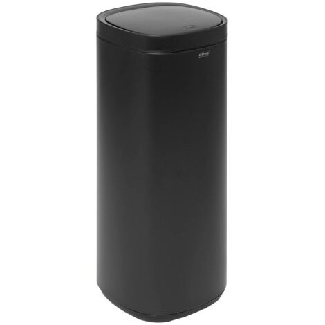 Cubo de basura metálico negro 50l - 5five