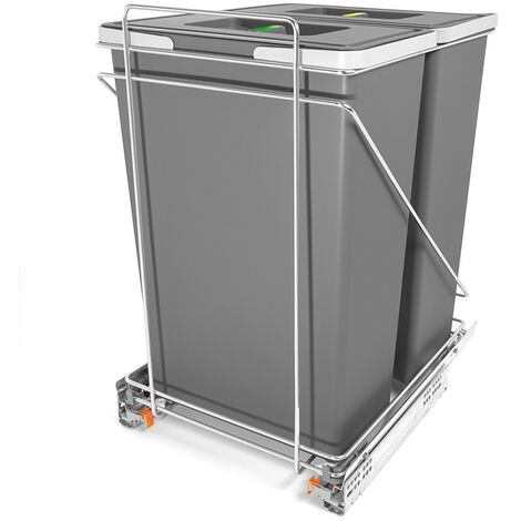 cubo de basura modelo ecofil acabado antracita contenedores 2x35l