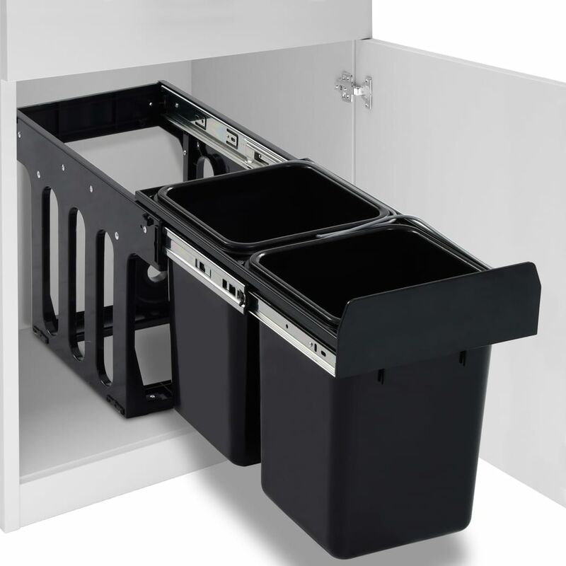 

Cubo de basura para reciclaje extraible cierre suave