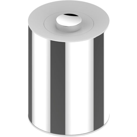 Cubo de basura PLAN acabado cromado blanco KEUCO