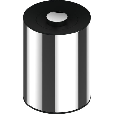 Cubo de basura PLAN aluminio pintado negro-gris KEUCO