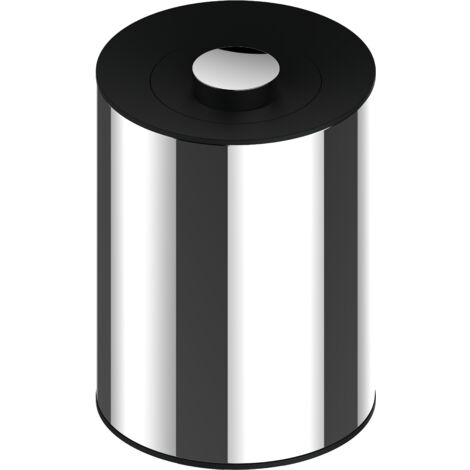 Cubo de basura PLAN aluminio pintado negro-gris KEUCO