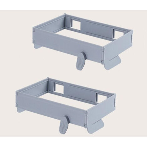 Cubo de basura plegable, apto para encimeras de cocina, artículos básicos de cocina, soporte de pared para bolsas de plástico (gris, 2 unidades)