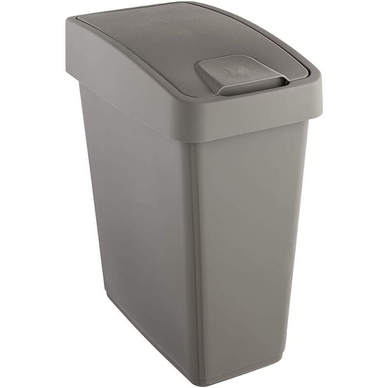 

Cubo de Basura Premium ECO con Tapa Abatible, Tacto Suave, 25 L, Magne, color gris