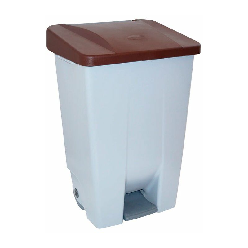 

Denox - Contenedor de plástico marrón con pedal 80L