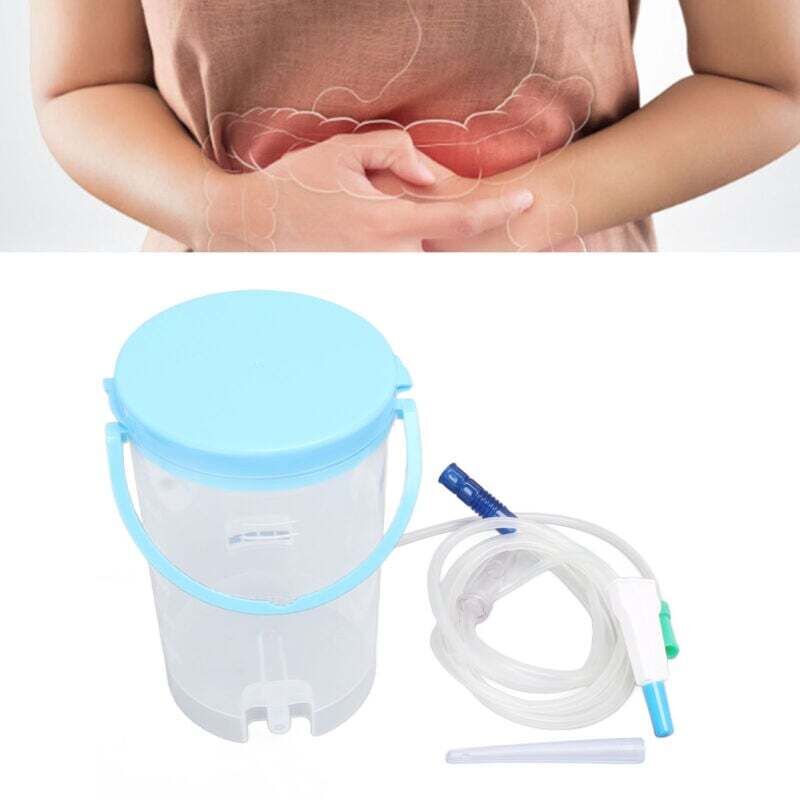Image of Cubo de café para enemas, kit portátil de 1200 ml para el hogar para aliviar el estreñimiento