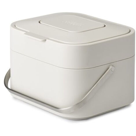 Cubo de compostaje Joseph Joseph Stack 4L – diseño ventilado con filtro antiolor reemplazable, tapa abatible, asa de acero inoxidable y cuerpo de polipropileno fácil de limpiar