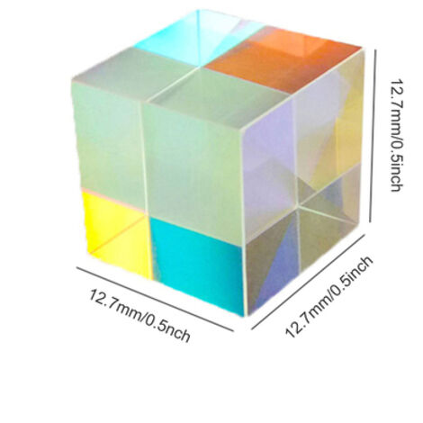 Cubo de cristal brillante  Cubo de cristal decorativo  Cubo de 12,7 mm con seis caras pulidas