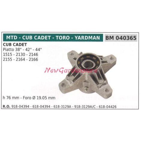 Cubo de cuchilla para tractor cortacésped LTX 1040 plano 38 42 44inch MTD 040365