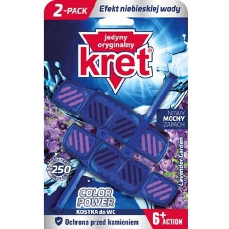 Cubo de inodoro Kret Color Power Lavanda Jardín 2X40G