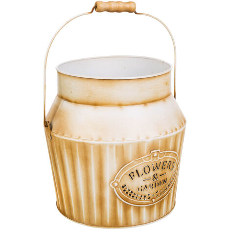 Cubo de metal blanco 21xd18x21/32.5 t:18cm