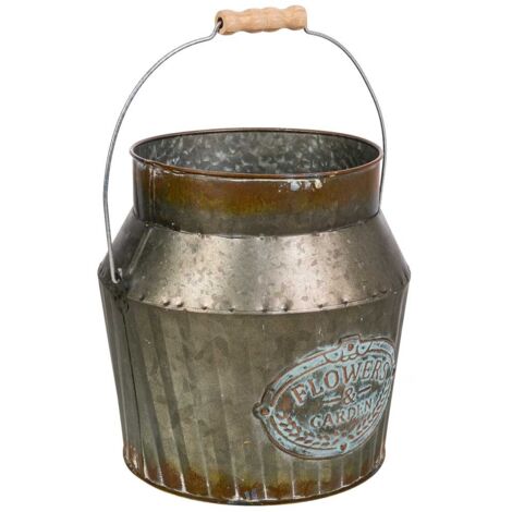 Cubo de metal dorado 21xd18x21/32.5 t:18cm