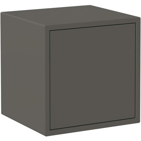 Cubo de pared 37,5x35x37,5 cm gris oscuro con un compartimento y una puerta - Spa