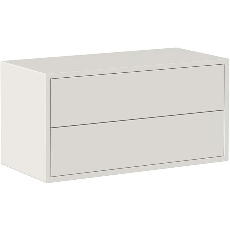 

Mueble de pared Blanco mate con dos cajones Serie Lisbona | Blanco